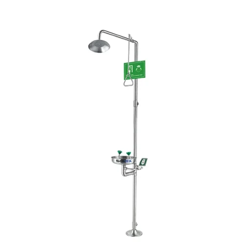 Combined Emergency Shower & Eye Wash, SS304 Ball Valve EW-CS2 Scitek Global